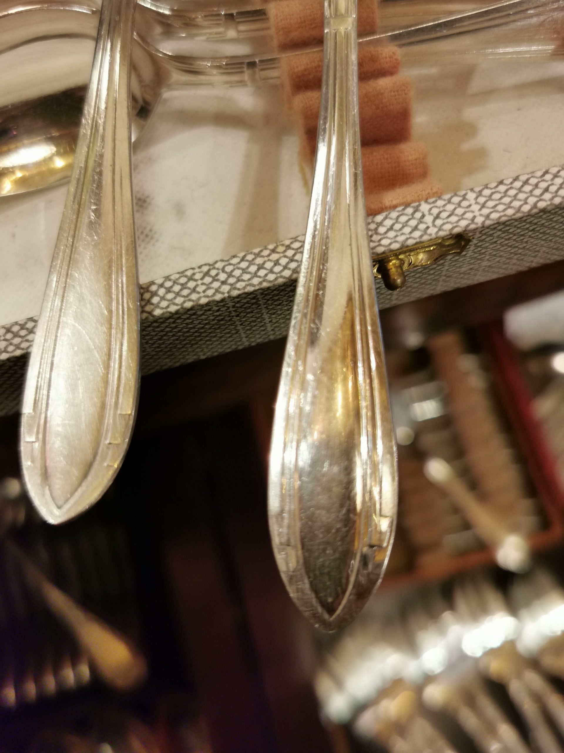 12 Cuillères à Café Vintage Métal Argenté SPAM – Brillantes Et Pleines De Caractère