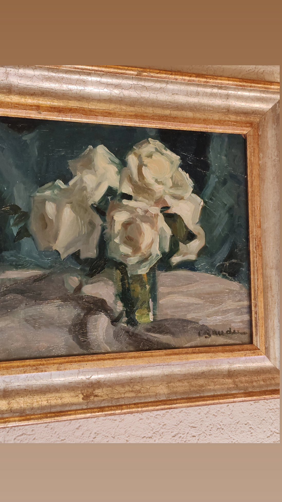 Peinure à l'huile Nature Morte 27cm x 34,5 cm Charles Baudu (1895-2988)