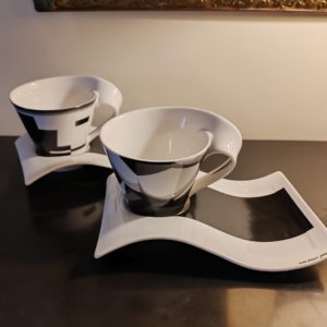 Paire de Tasses et sous-tasses Villeroy & Boch - collection NewWave
Designer Marc Manu