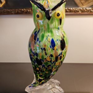 Chouette en verre de Murano Polychrome
Hauteur 25,5 cm