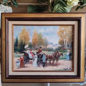 Pierre Eugène DUTEURTRE
1911-1989
Huile sur toile 48cm x 40 cm
"La Calèche"